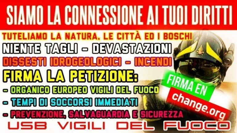 Petizione Vigili del Fuoco