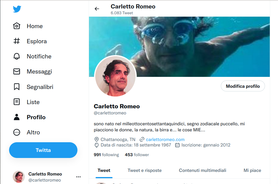 Carletto Romeo Twitter