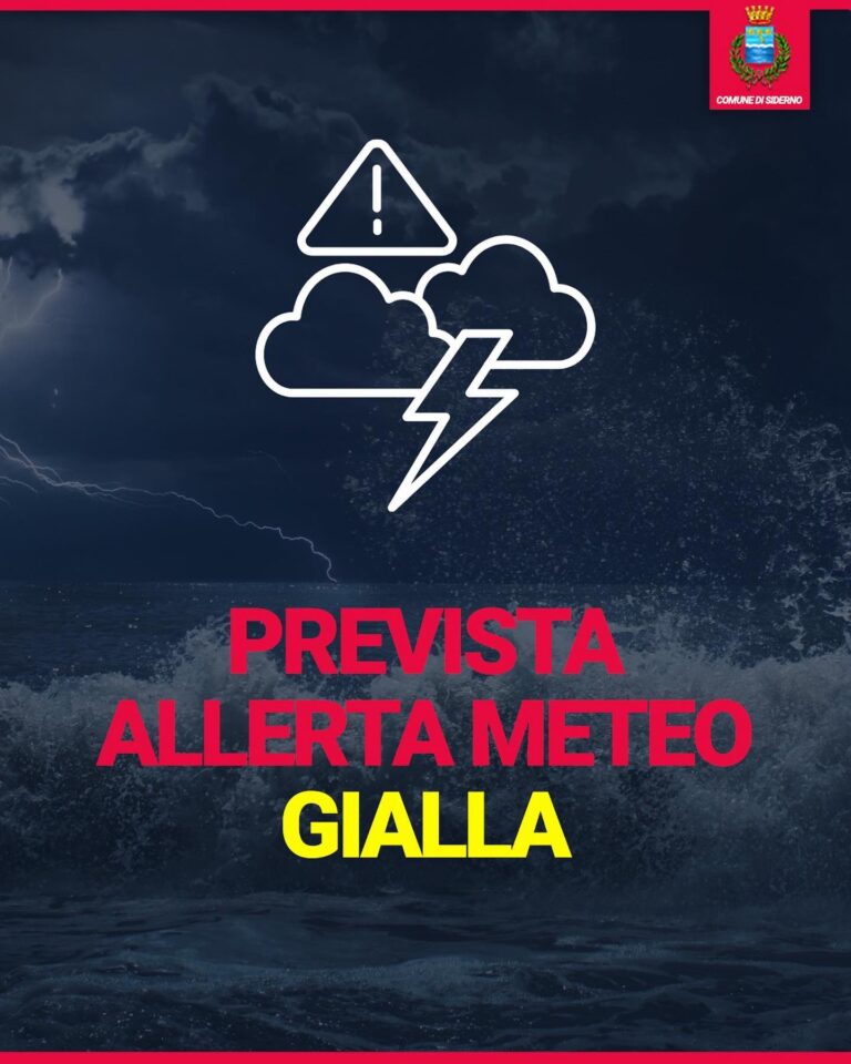 Allerta meteo GIALLA a Siderno