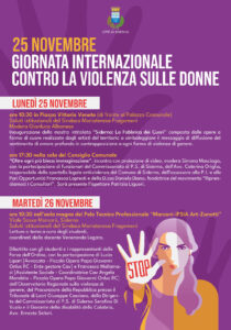 25 novembre Gionata Internazionale sulla Violenza sulle Donne